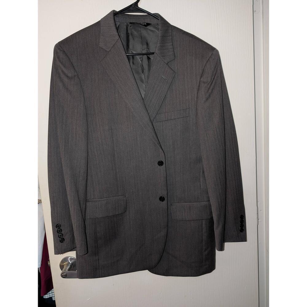 Jos A. Bank Blazer Mens Size 43R Dark Grey Two Button‎ Notched Lapel Professiona